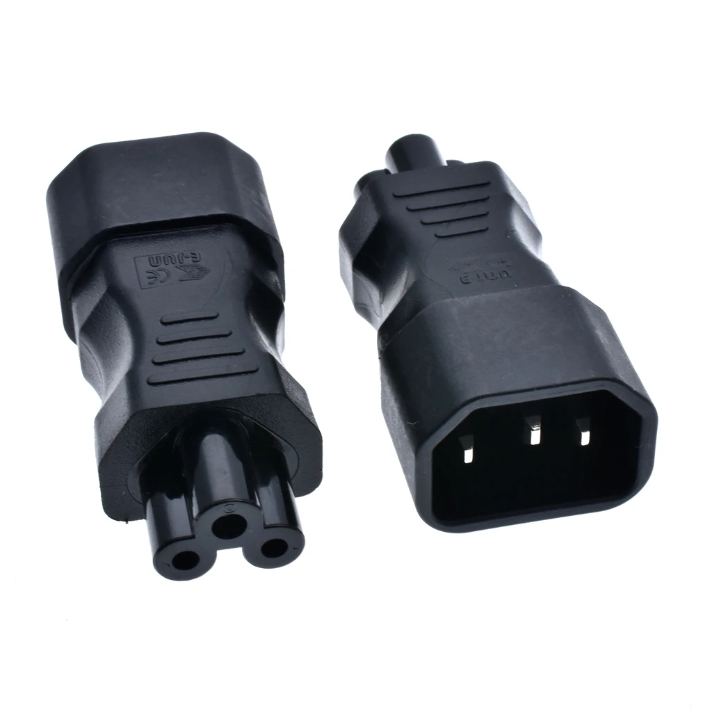 Черная медь 10A 250V стандартный IEC320 C14 штекер на C5 женский UPS PDU APC блок питания для