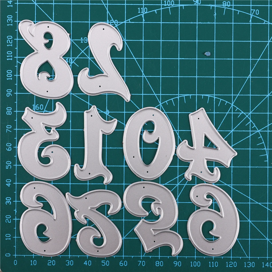 Большой цифровой набор штампованных цифр металлические штампы для резки