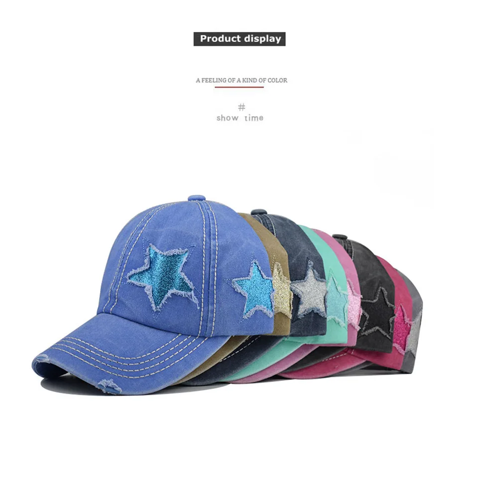 Модная Стильная хлопковая моющаяся Женская Спортивная Кепка с отверстиями для