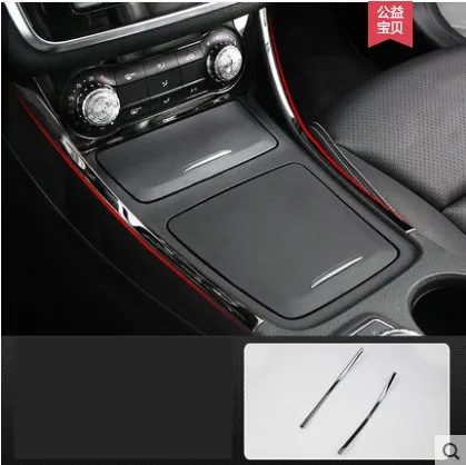 C Автомобильный аксессуар для Mercedes Benz A/GLA/CLA Class 200 220 260 W176 A180 3D хромированная центральная консоль панель отделка наклейка украшение - Название цвета: C