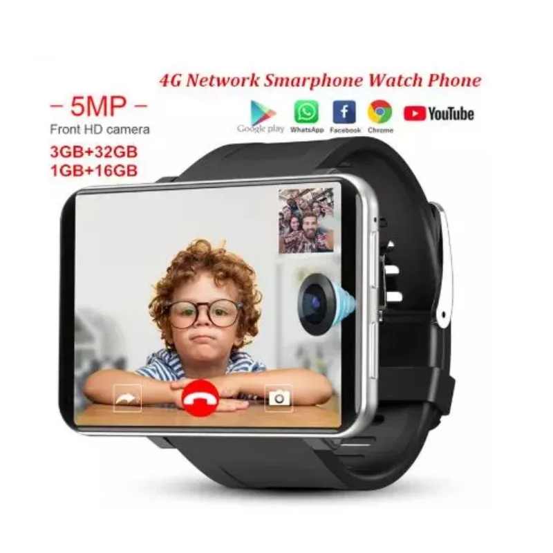 

Смарт-часы DM100, 4G, экран 2,86 дюйма, Android 7,1, OS-телефон, 3 ГБ, 32 ГБ, камера 5 Мп, Ips-экран 480*640, аккумулятор 2700 мАч, Смарт-часы