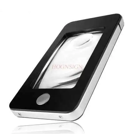 

Magnifying glass led old man holding square 5 times 16 times portable clear office reading book newspaper map flowers