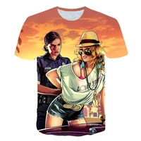 grand theft auto auto gta 5 printed t shirt mens and womens plus size shirt hip hop street game fashion athletic short sleeve