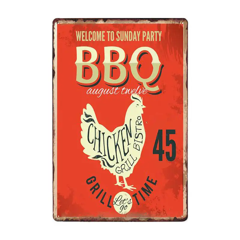 60203 DAD'S BBQ оловянные вывески винтажные металлические бляшки плакат на стену декоративные тарелки бар украшение фермерский дом Декор 20x30 см - Цвет: 60203