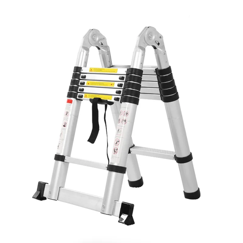 Household folding telescopic ladder 1.7 m herringbone ladder aluminum alloy thickening engineering portable indoor multi-purpose