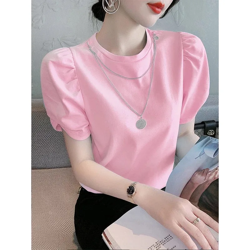

Fashion Women Tops burgundy T-shirts Female 2019 Summer