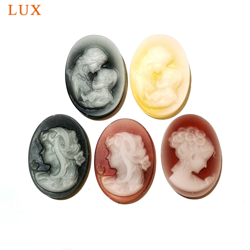 

Mothers love Flatback Natural Cameo Charms Beauty Ladys Head Cabochons Vintage Cameo For Necklace DIY Accessory Jewellry Making