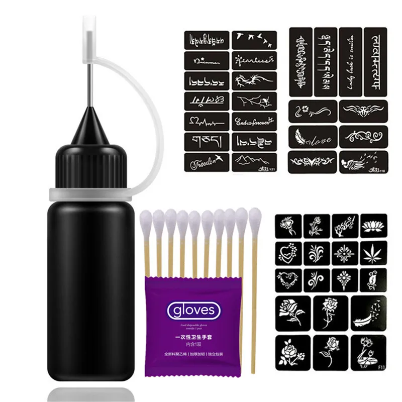 6 Цвет прочного тату крем безопасный Водонепроницаемый DIY татуировки 10 мл