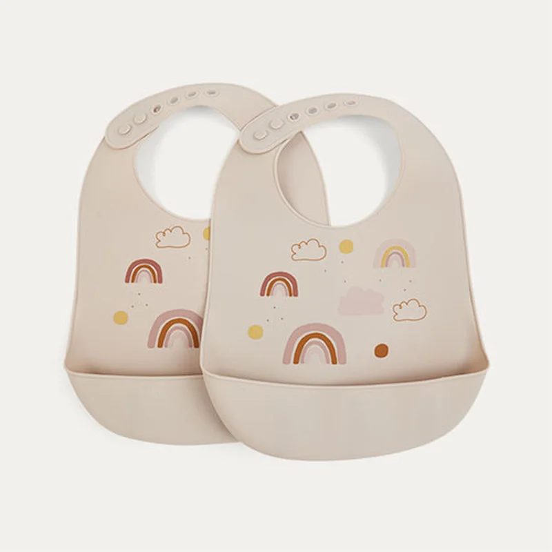 Детские нагрудники с принтом в стиле Ins водонепроницаемые Мягкие силиконовые