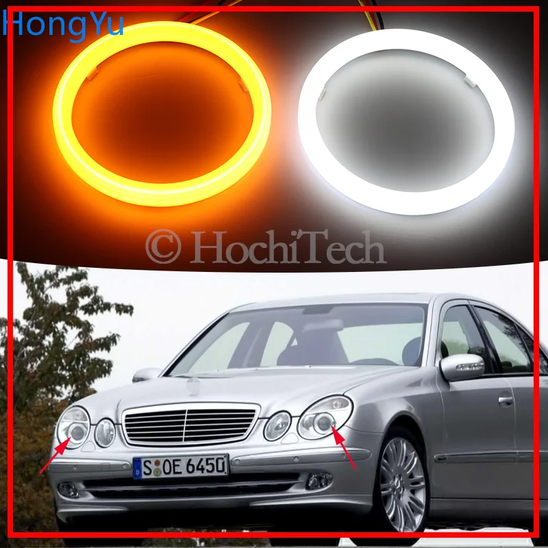 Двухцветсветильник светодиодный поворотник Angel Eye для Mercedes Benz e class w211 E200 220 270 280 320