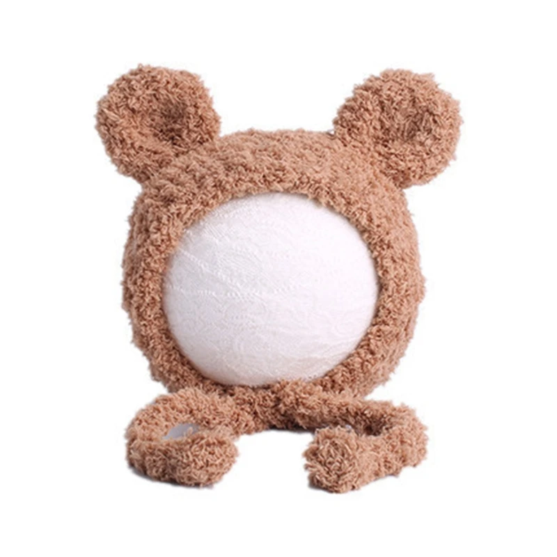 

Autumn Winter Warm Cute Baby Plush Beanie Cap Ear Protection Kids Children Solid Color Hat