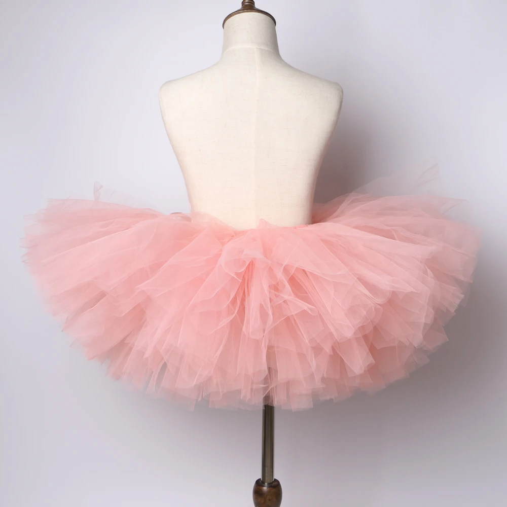 Персиковая юбка пачка для девочек детские фатиновые Юбки принцессы балета и