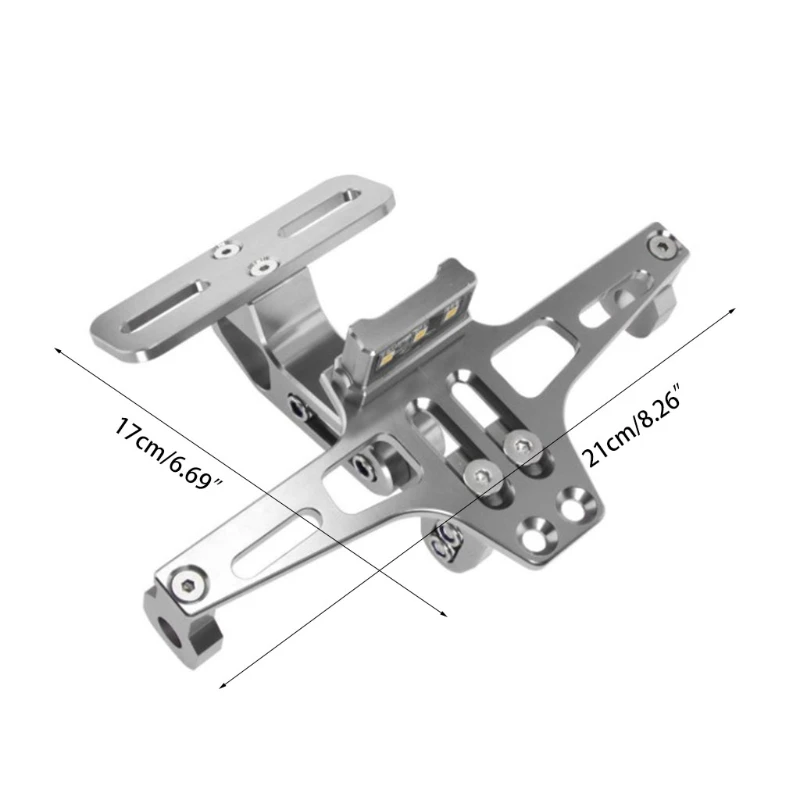 

Folding License Plate Holder Bracket Aluminum Alloy License Plate Tail Light Holder Rear Bracket Mount for Motorcycle