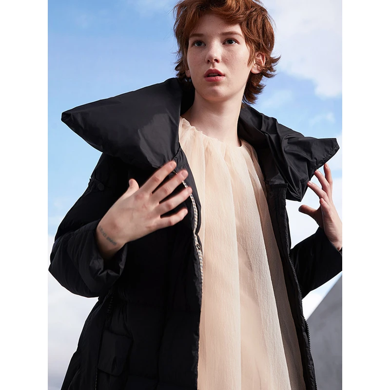 MissFoFo 2019 новинка Модный зимний теплый пуховик женская одежда длинное