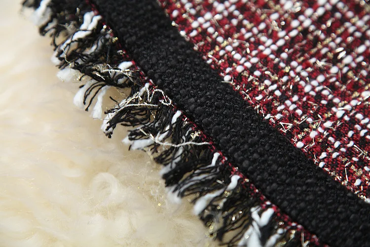 

European and American women's clothing 2020 autumn new style Long-sleeved mesh shirt Tweed beaded waistcoat skirt Fashion suit