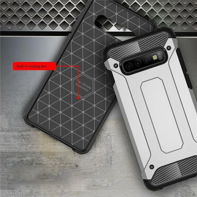 2in1 Case For Samsung S6 S7 S8 S9 S10 S10e Hybrid Rugged Armor Cover Galaxy Edge S5 Neo Plus M20 M10 DYee |