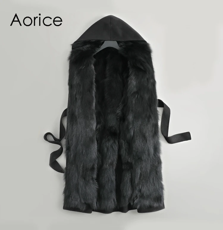 Aorice женские 90% пальто из шерстяной ткани леди лисий меховой воротник досуг осень/зима шерсть длинная верхняя одежда ZY178-2
