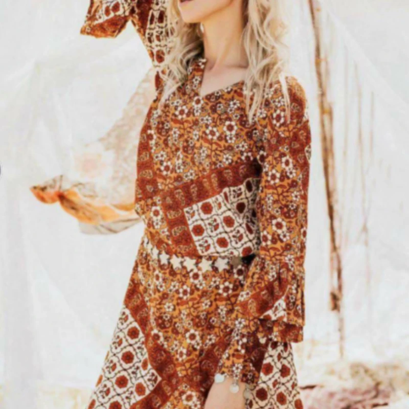 Boho Queens хиппи женские детское пляжное платье с цветочным рисунком для девочек в