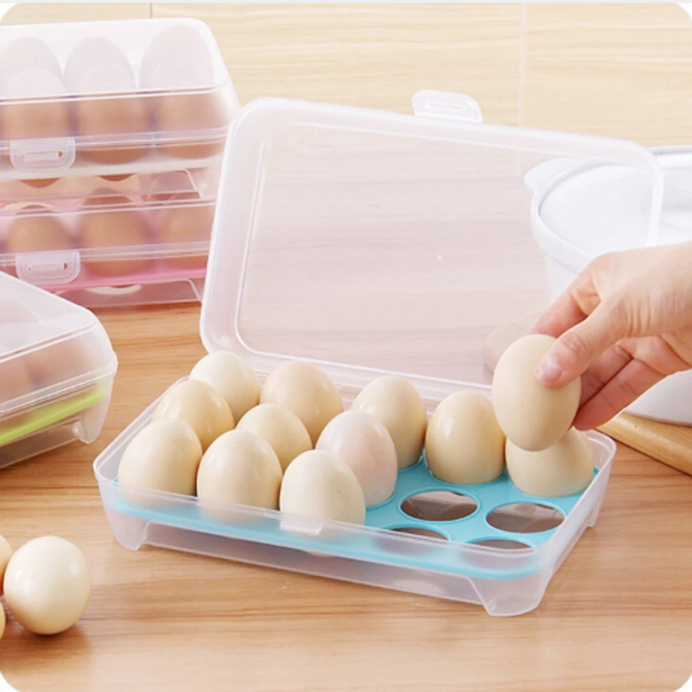 Контейнер для хранения яиц на холодильник 12 ячеек пластиковый контейнер