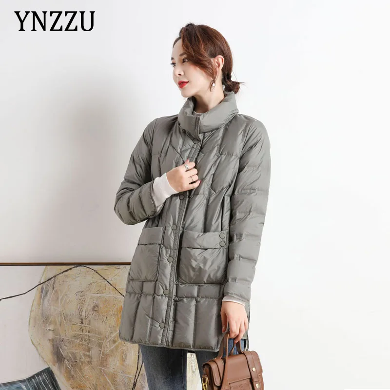 

Casual Women Autumn Winter Warm Down coat Solid Single breasted Loose Female Jacket Fashion windproof Clothes 2021 YNZZU 1O253