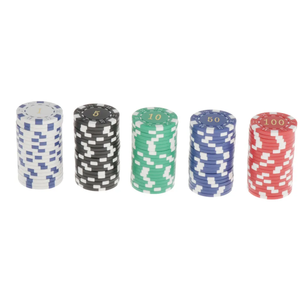 

100 Pack Poker Set Chips Poker Chips Poker Set for Bingo Game