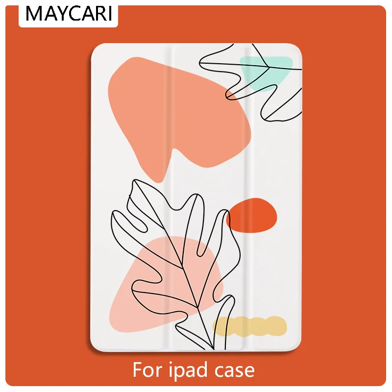 Ультратонкий Магнитный чехол с цветными листьями для iPad Pro 12 9 2020 Mini 1 2 3 4 5|Чехлы