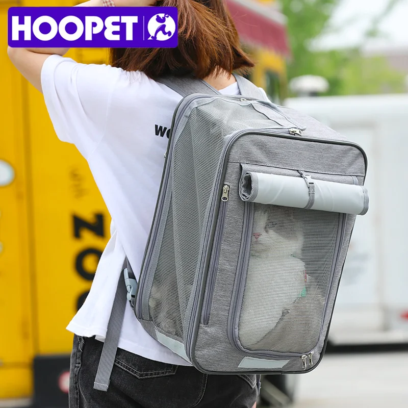 

HOOPET Pet Carrier Cat Breathable Backpack Cat Travel Outdoor Shoulder Bag For Small Dogs Cats Portable Packaging Pet Supplies
