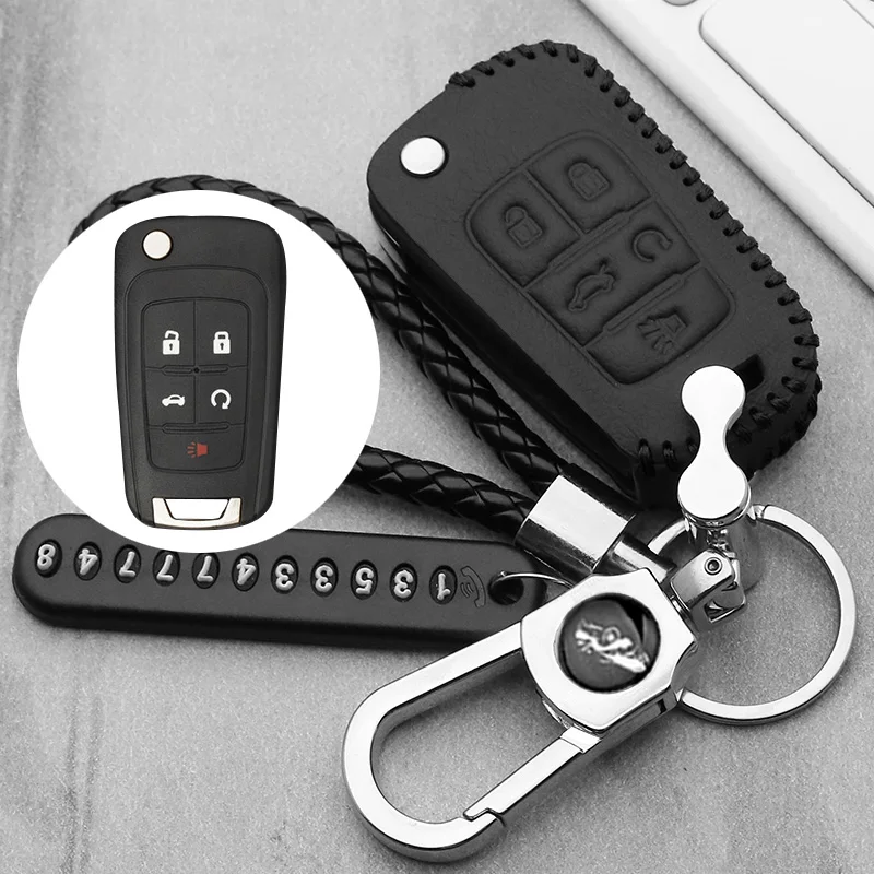 Кожаный чехол для автомобильных ключей Buick Chevrolet Cruze Opel Vauxhall Mokka Encore FlipAuto крышка |