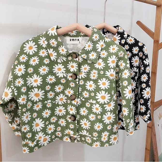 Весенне осенние милые повседневные куртки с длинными рукавами и принтом