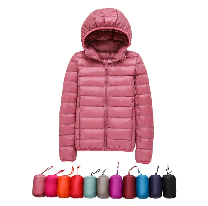 

Down Jacket Women Coat Autumn Winter Spring Jackets for Warm Quilted Parka Ladies and Light 2021 Female Ultralight Hooded