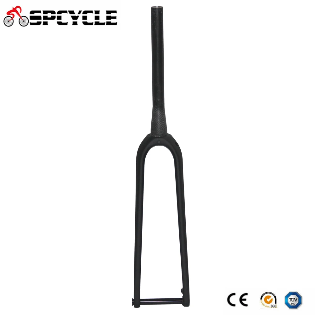 Kaufen 700x40C Carbon Kies Fahrrad Frok Verjüngt Offset 50mm Disc Bremse Road Cyclocross Fahrrad Carbon Gabeln 100 X9mm Oder 100 X15mm