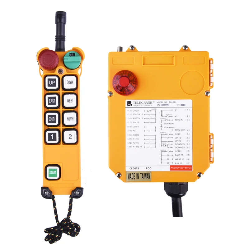 

F24-8D LCC manufacturer 8 buttons double speed crane remote control wireless for cranes