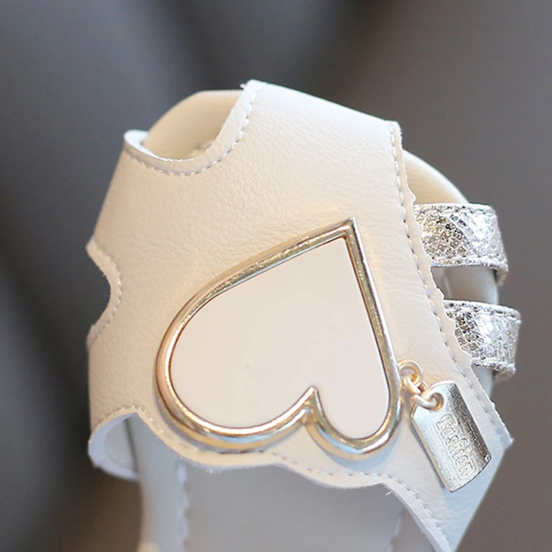 

12.5-16cm Brand Baby Girls Princess Summer Dress Shoes For Party Wedding,Hot Heart Closed Toe Toddler Girls Sandals For 0-3Years