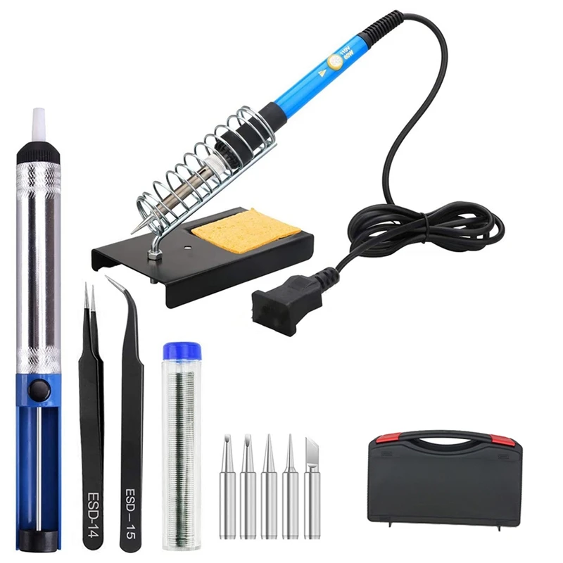 

60W Electric Soldering Iron Kit,110V Adjustable Temperature Soldering Tool, Suitable for Electronic Work, Crafts