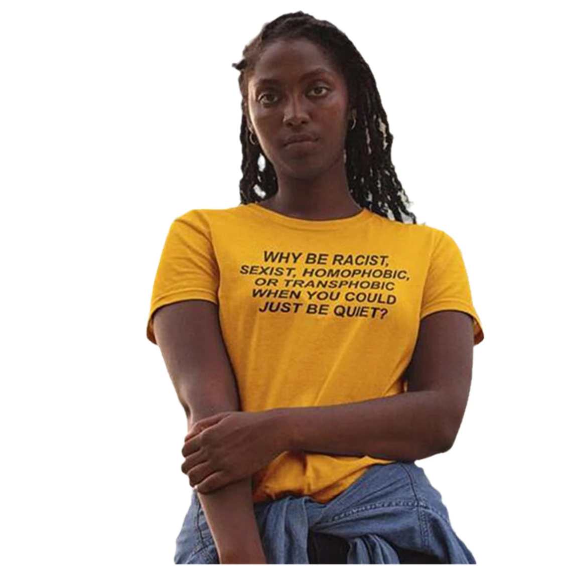 Для мужчин Детские футболки с надписью WHY BE RACIST по отношению к женщинам и