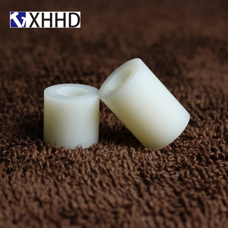 Белая круглая пластиковая Опора без резьбы из нейлона шайба с полым