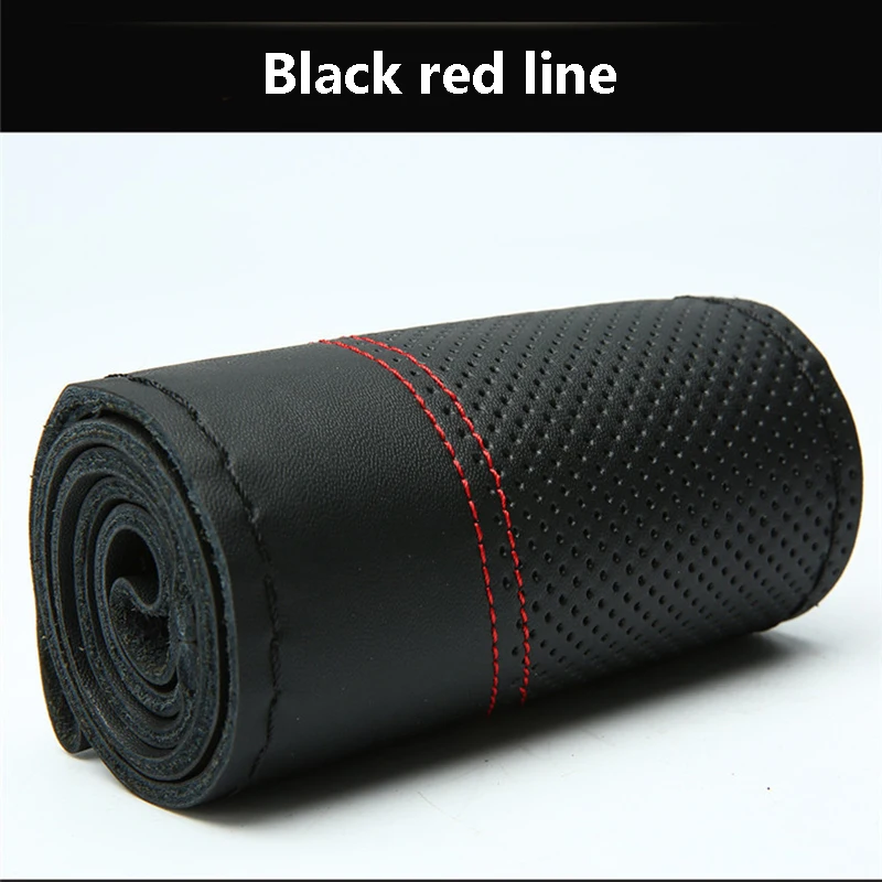 Чехол для руля из воловьей кожи с двойной нитью размер M 38 см | Автомобили и