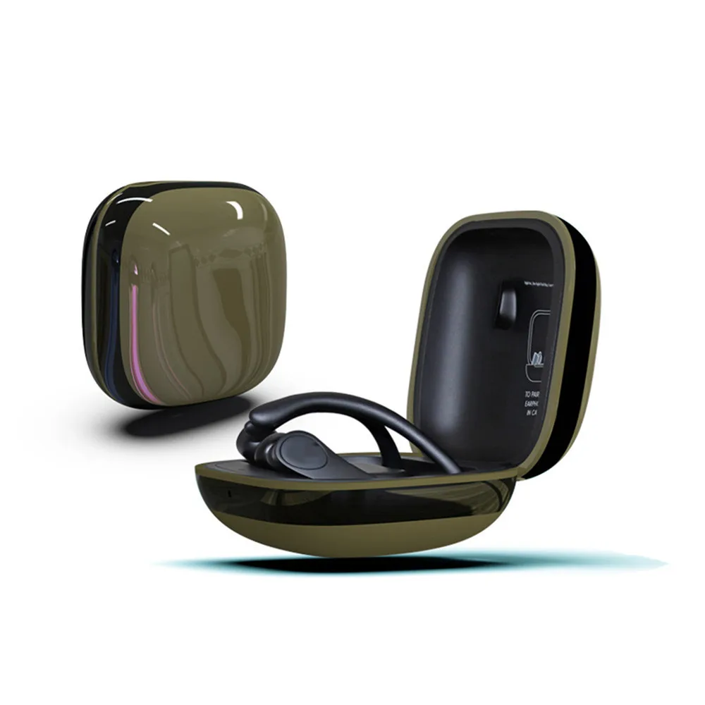 army green Силиконовый Полный Защитный чехол для Beats Powerbeats Pro беспроводные bluetooth наушники чехол зеркальный чехол для хранения - Цвет: army green