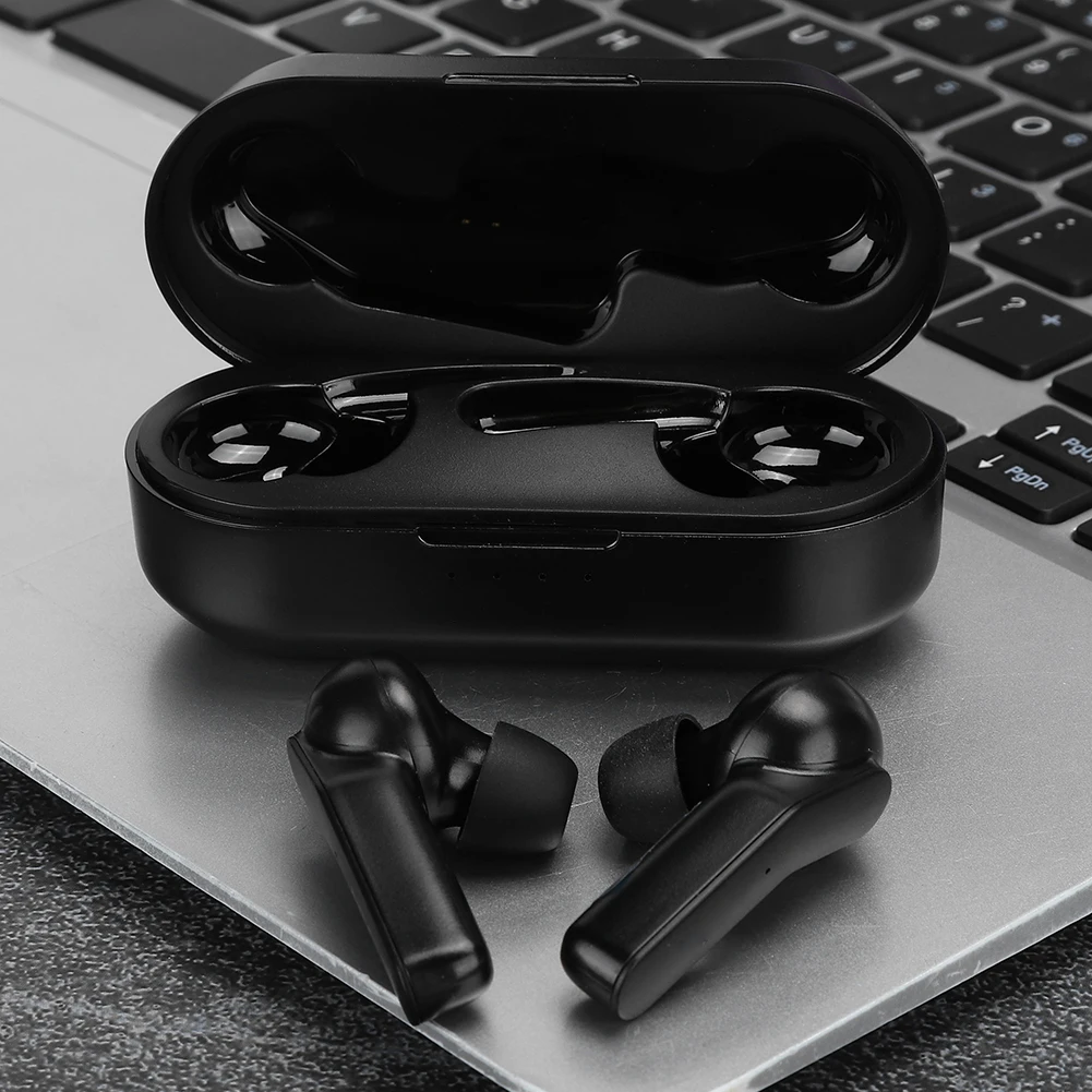 

REXLIS T10C ABS Black HD Stereo Real Wireless Touching Cont Bluetooth5.0 Earphone IPX4 Waterproof Wireless Charging Bay