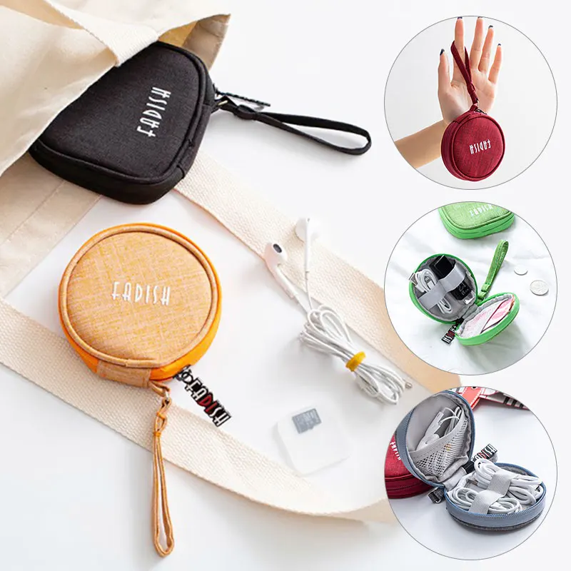 

1PC Mini Digital Storage Bag Digital Storage Bag Data Cable Organizer Portable Accessory kit Carrying Case Holder