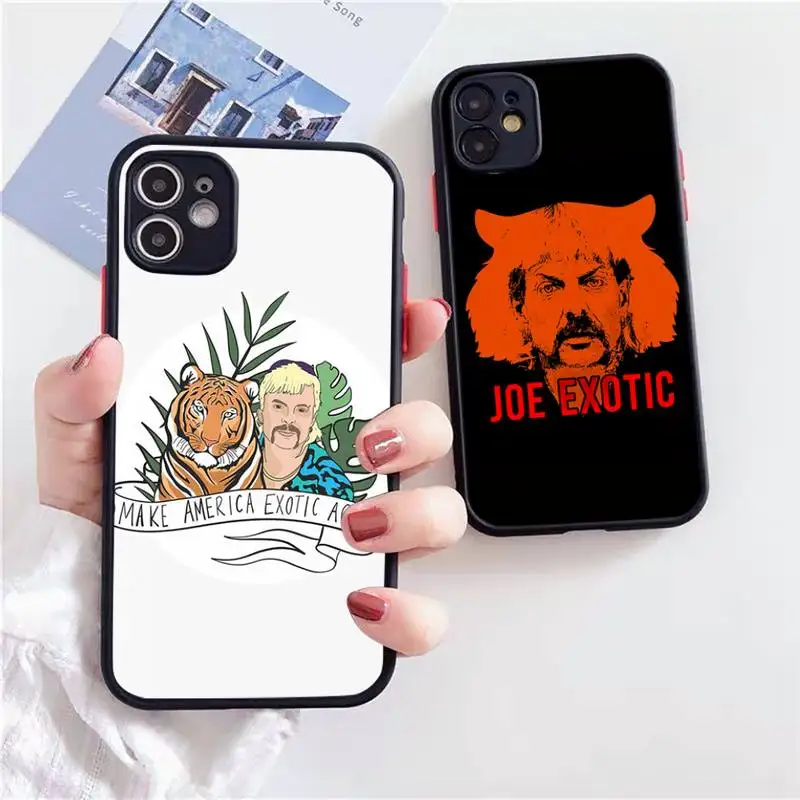 

Joe Exotic Tiger King Phone Case For iPhone 13 12 11 Mini Pro XR XS Max 7 8 Plus X Matte transparent Back Cover