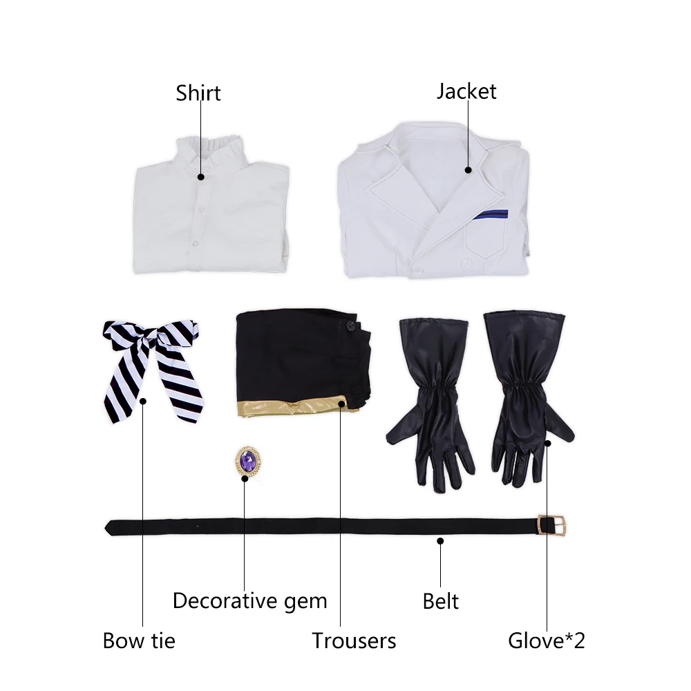 

Twisted Wonderland Epel Felmier Cosplay Costume White Experiment Uniform Cloth Jacket COSPLAYONSEN Made