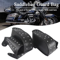 for electra glide for touring road king flhr motorcycle engine crash bar saddlebag guard toolkit bag with water bottle holder