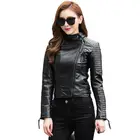 Куртка женская из искусственной кожи, Осень-зима, 2018