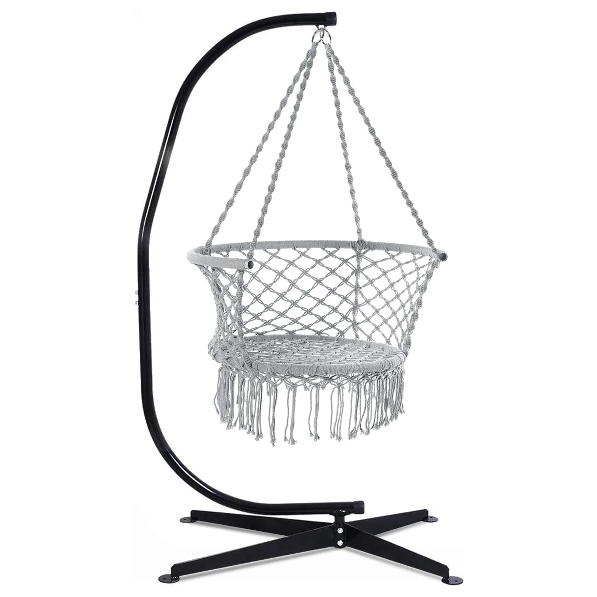 

Nordic Cotton Rope Hammock Chair Handmade Knitted Indoor Outdoor Kids Swing Bed Adult Swinging Hanging Chair Hammock