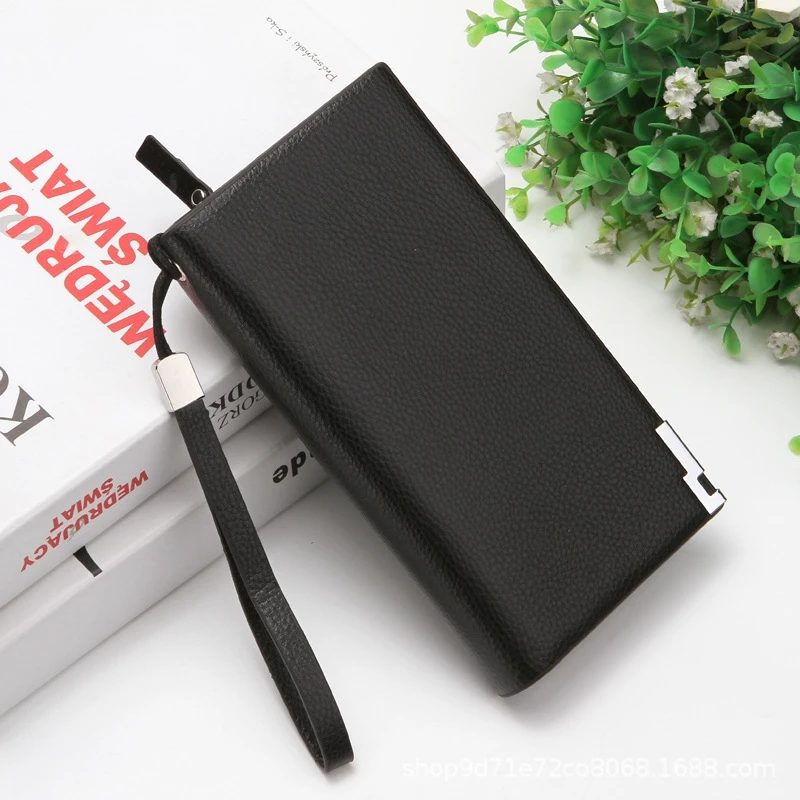 Мужские кошельки с ремешком на запястье кожаные бумажники карман для сотового