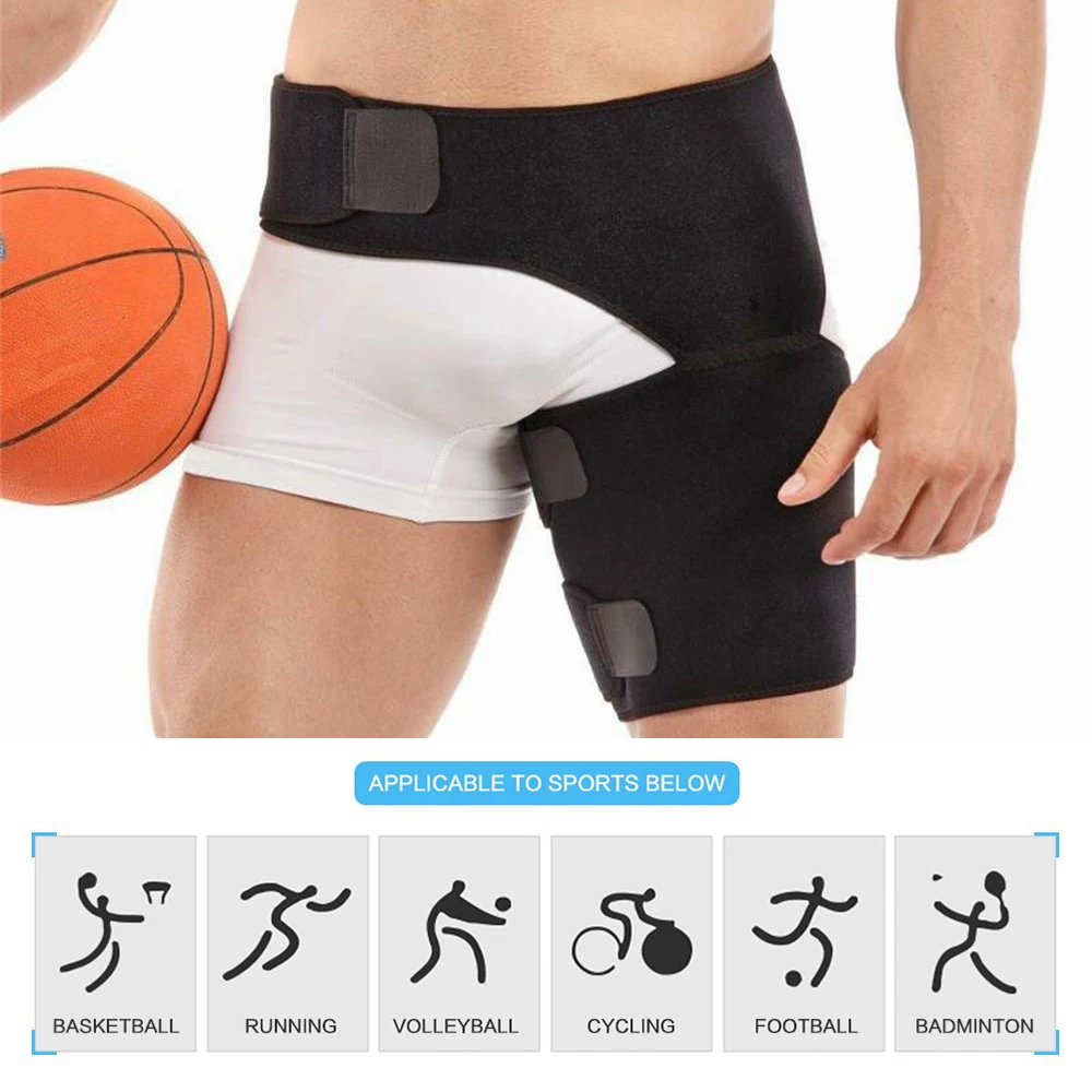 Adjustable Groin Support Men Women Unisex Compression Sport Thigh Waist Wrap Strap Hip Stability Brace Protector Nature Hike |