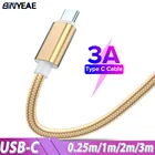 Кабель USB Type-C для быстрой зарядки Xiaomi Redmi Note 8 7 Pro 8T 8A Mi9 9T Mi A1 A2 A3 Realme Q X X2 Pro 0,25 м1 м2 м3 м