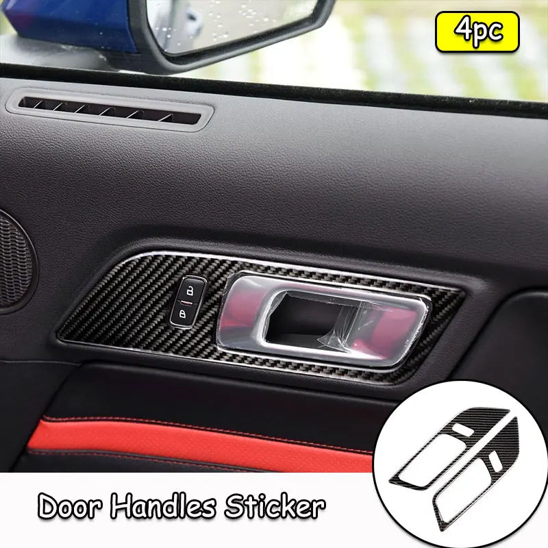 

4 шт., декоративные накладки на дверные ручки Ford Mustang 2015-2017
