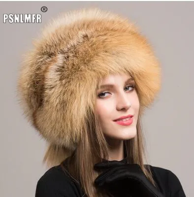 Thickening Outwear New Comfortable Women's Winter Hat Ear Protection Warm Daily Girls Wear Luxurious Real Fox Fur Winter Hats